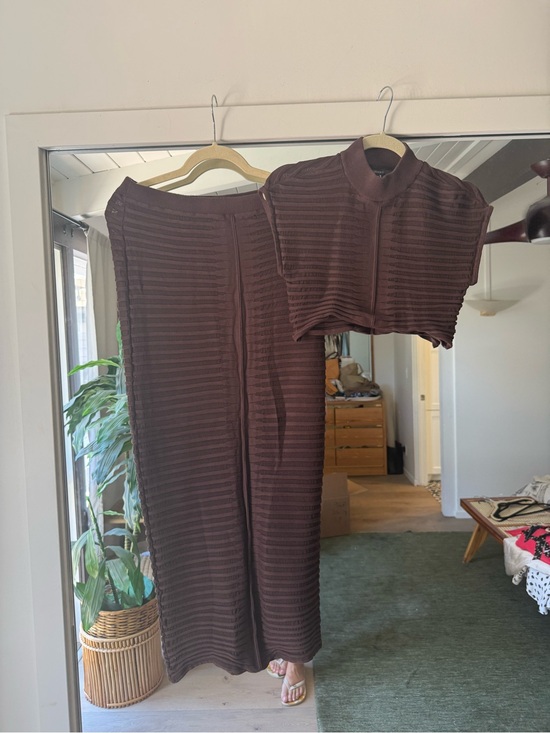 Forever 21 Dresses & Skirts - Forever 21 Brown Ribbed Two-Piece Skirt Set